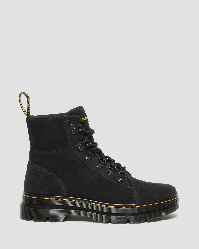 Dr Martens Combs Women Suede Enkellaars Dames Zwart | NL 708UZG